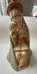 Madonna And Child  Porcelain Sculpture