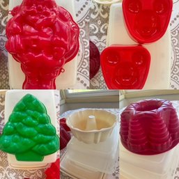 Six Holiday Jello Molds