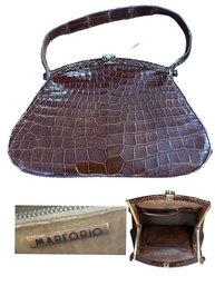 Stunning Marforio Crocodile Frame Hand Bag