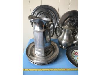 17pc Assorted Woodbury And Wilton Columbia Pewter Collection