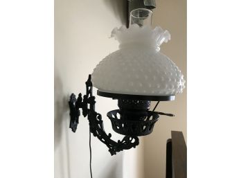 Black Cast Itt Try One Antique Oil Lamp Is Converted Yo Electicity