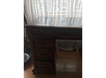 Vintage Leather Top Wooden Writing Desk