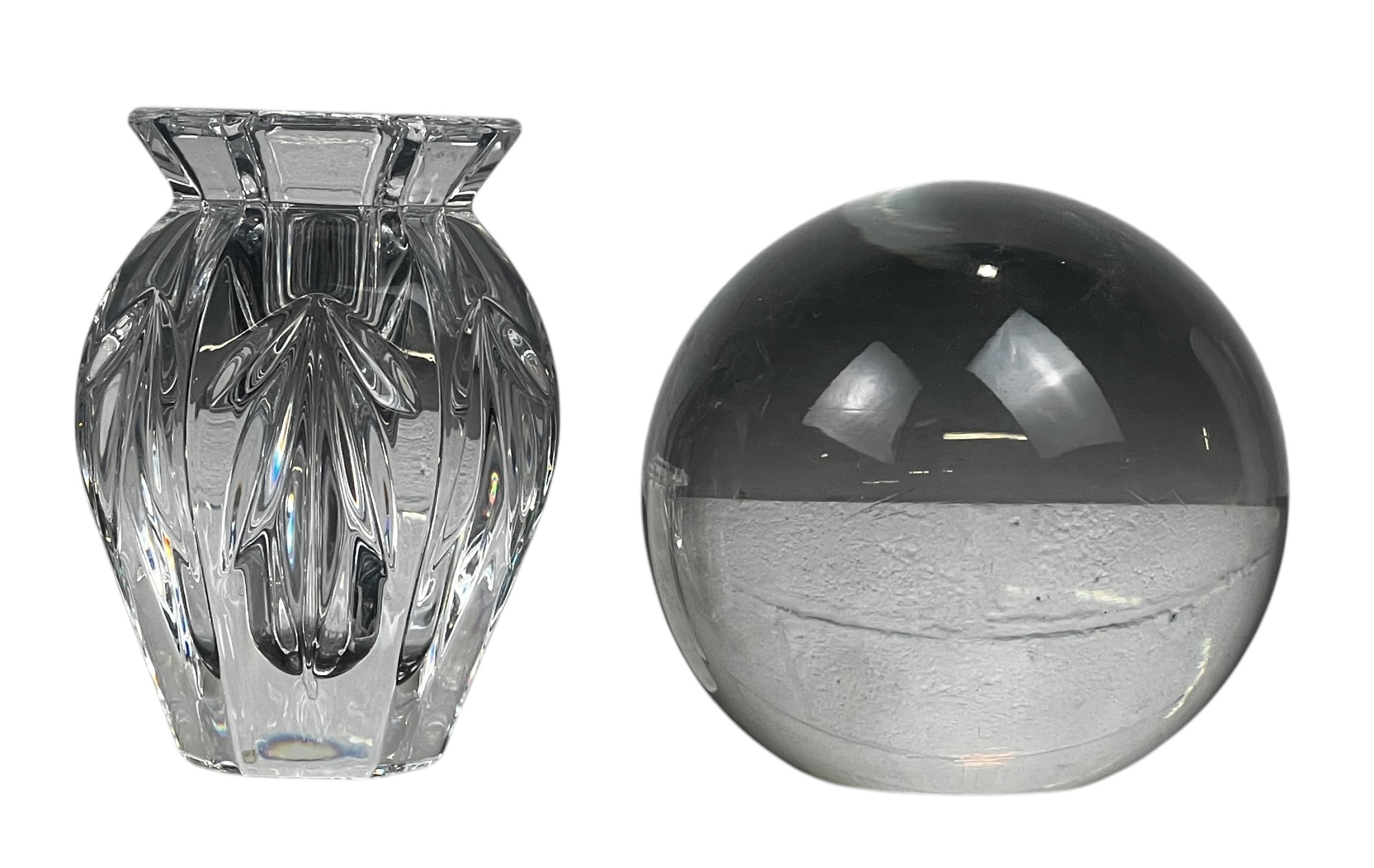 TIFFANY PAPERWEIGHT & WATERFORD BUD VASE #52481 | Auctionninja.com