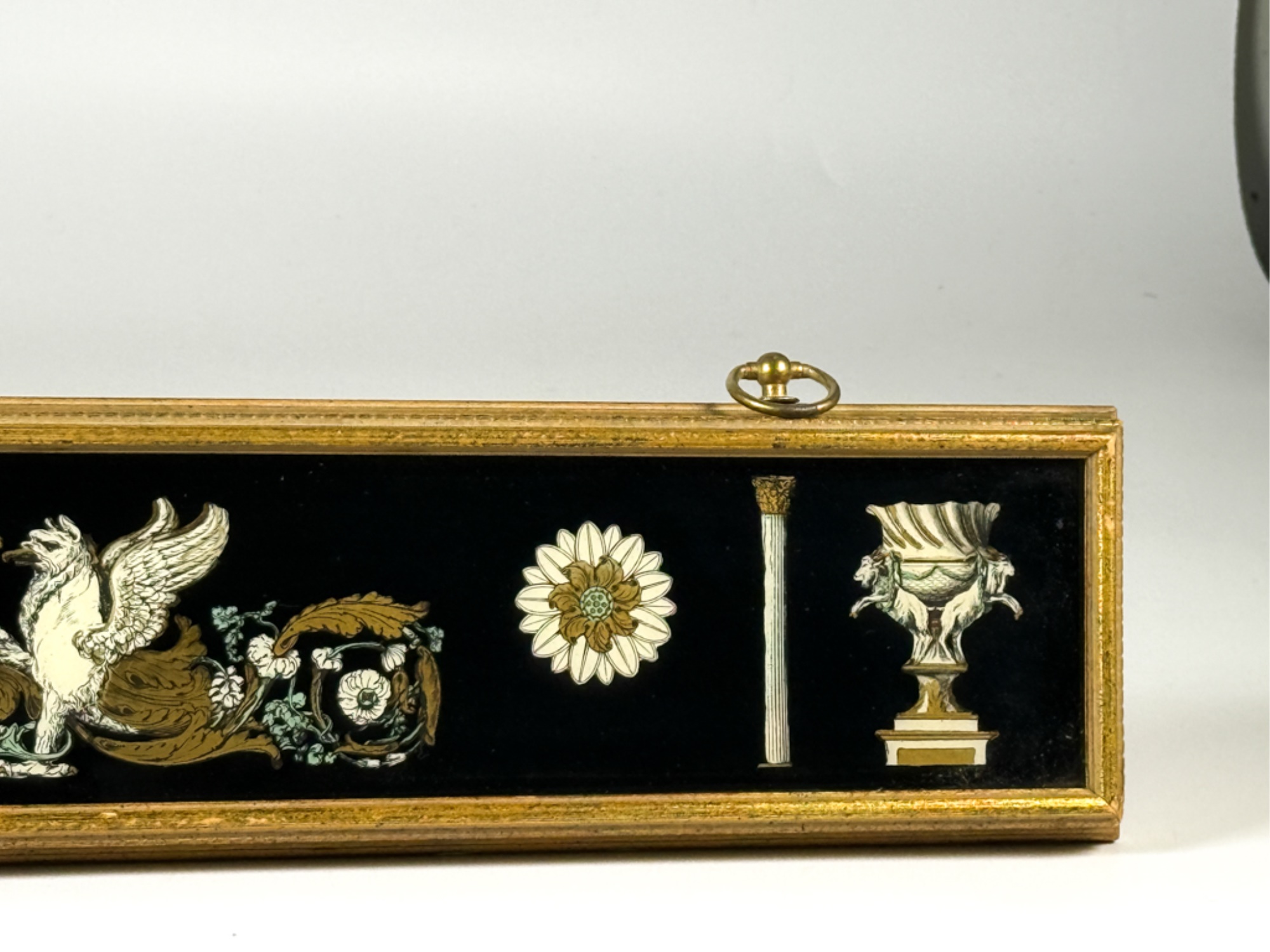 SUNGOTT STUDIOS (NY) REVERSE PAINTED GLASS PANEL #62392 | Auctionninja.com