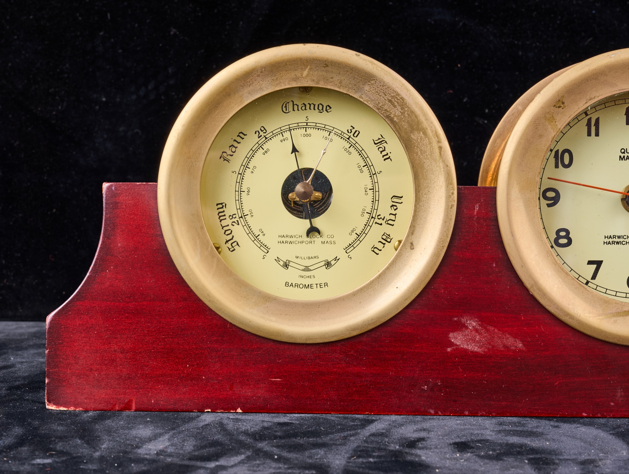 Balometer Set CLOCK & BAROMETER SET by HARWICH CLOCK CO #62771 | Auctionninja.com
