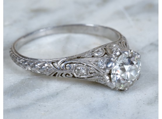 SIZE (6) PLATINUM (1) CARAT DIAMOND ENGAGEMENT RING