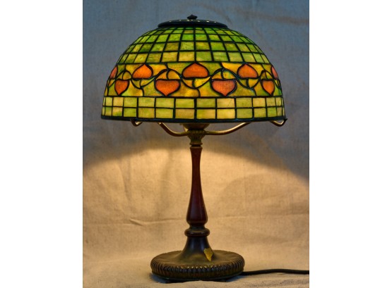 TIFFANY STUDIOS ACORN PATTERN TABLE LAMP