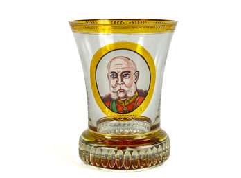 FRANZ JOSEPH I BOHEMIAN PORTRAIT BEAKER