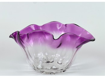 STUEBEN GROTESQUE BOWL w AMETHYST SHADING