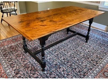 DR DIMES TIGER MAPLE HARVEST DINING TABLE