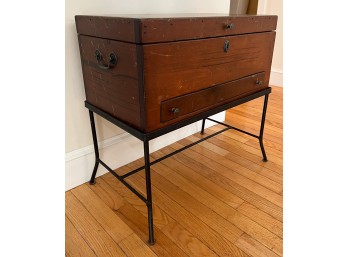 VINTAGE MACHINIST CHEST on IRON FRAME