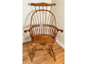 LIMITED EDITION DR DIMES TIGER MAPLE ARM CHAIR