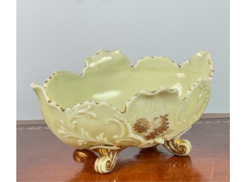 MOLDED FRENCH CUSTARD GLASS JARDINIERE