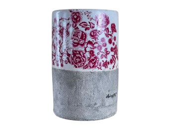 (20th C) ASIAN GLAZED EARTHENWARE VASE