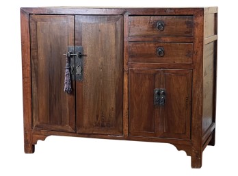 CHINESE PANELED HARDWOOD SERVER