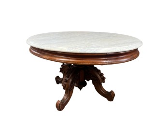 (19th c) RENAISSANCE REVIVAL WALNUT LAMP STAND