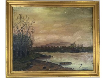 AMERICAN FOLK ART / ON THE SACO RIVER by MOQUIN