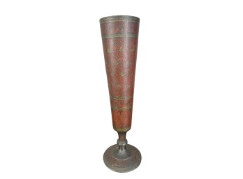 (19th / early 20th c) FAR EAST INDIAN BRASS VASE