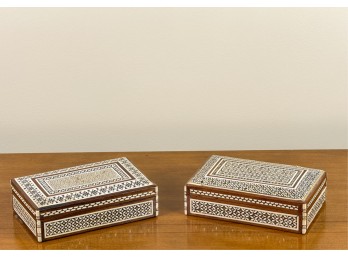 (2) INLAID SYRIAN BOXES
