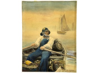 AUGUSTUS BUHLER (1853-1920) 'GLOUCESTER FISHERMAN'