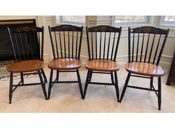 (4) SIGNED HITCHOCK SIDE CHAIRS