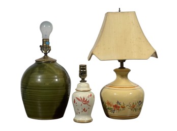 (3) NICE QUALITY VINTAGE TABLE LAMPS