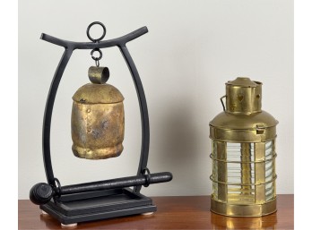 DECORATIVE TEMPLE GONG & LANTERN