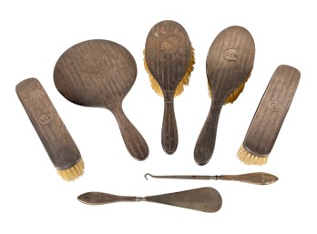 (7) PIECE VINTAGE STERLING SILVER DRESSER SET