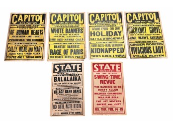 (6) VINTAGE THEATRE BROADSIDES