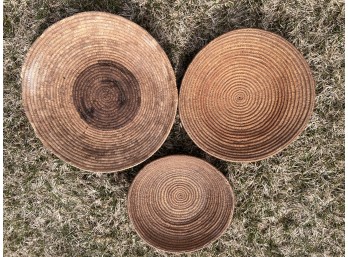 (3) VINTAGE NATIVE AMERICAN WOVEN BASKETS