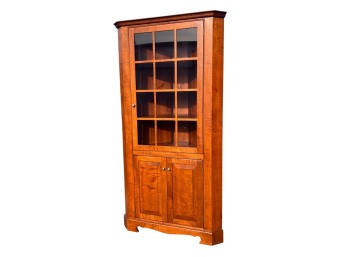 CONTEMPORARY TIGER MAPLE CORNER CABINET
