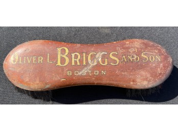 VINTAGE OLIVER L BRIGGS & SON POOL TABLE BRUSH