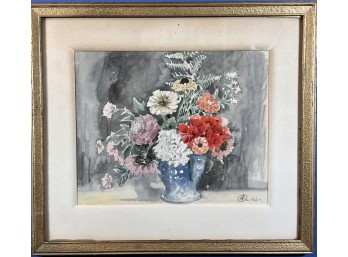 SIGNED WATERCOLOR STILL LIFE