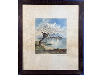 KAFFERLEIN (20th c) 'CHIEMSEE MIT FRAUENINSEL'