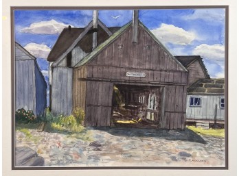 R. ROWLAND (20th c) 'OLD ORCUTT SHEDS'