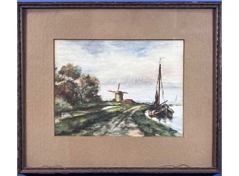 (19th c) EUROPEAN SCHOOL WATERCOLOR