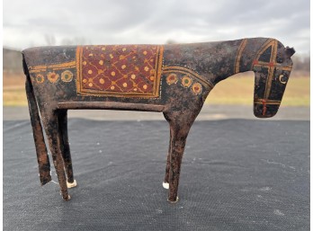 VINTAGE ART SHEET METAL HORSE