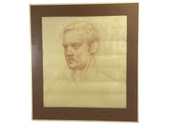 SIGNED PORTRAIT OF A MAN ON PAPER