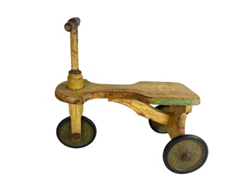 EARLY (20th c) PAINTED WOODEN CHILD RIDE ON TOY