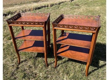 PAIR OF IRWIN REGENCY STYLE SIDE TABLES