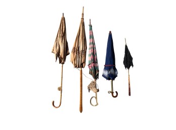 (5) VINTAGE UMBRELLAS/PARASOLS