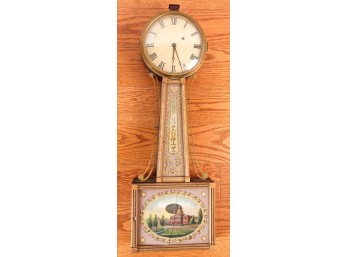 (19th c) WEIGHT DRIVEN BANJO CLOCK