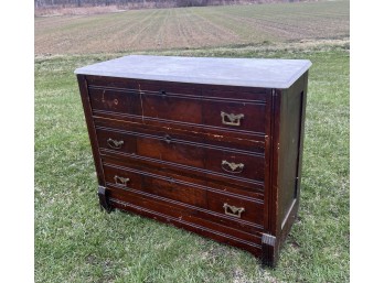 LATE (19th c) MARBLE TOP DRESSER