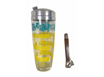VINTAGE COCKTAIL SHAKER AND CIGAR CUTTER