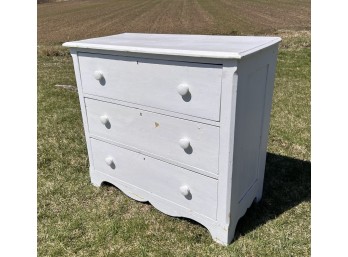 VINTAGE PAINTED COUNTRY (3) DRAWER DRESSER
