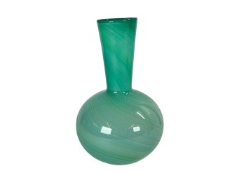 VINTAGE ART GLASS SWIRL VASE