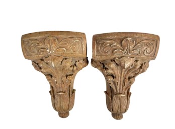 PAIR OF VINTAGE CERAMIC HANGING WALL PLANTERS