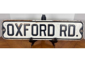 VINTAGE OXFORD RD STREET SIGN
