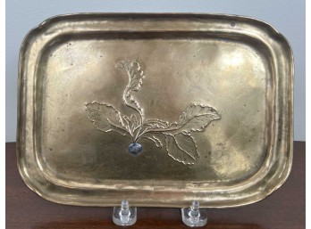 HAND HAMMERED CHASED BRASS BEET TRAY