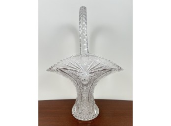 AMERICAN BRILLIANT CUT GLASS BASKET